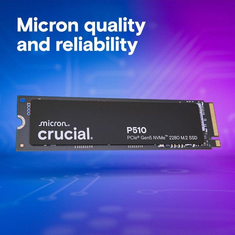 Crucial P510 1TB PCIe Gen5 NVMe M.2 SSD - Image 2