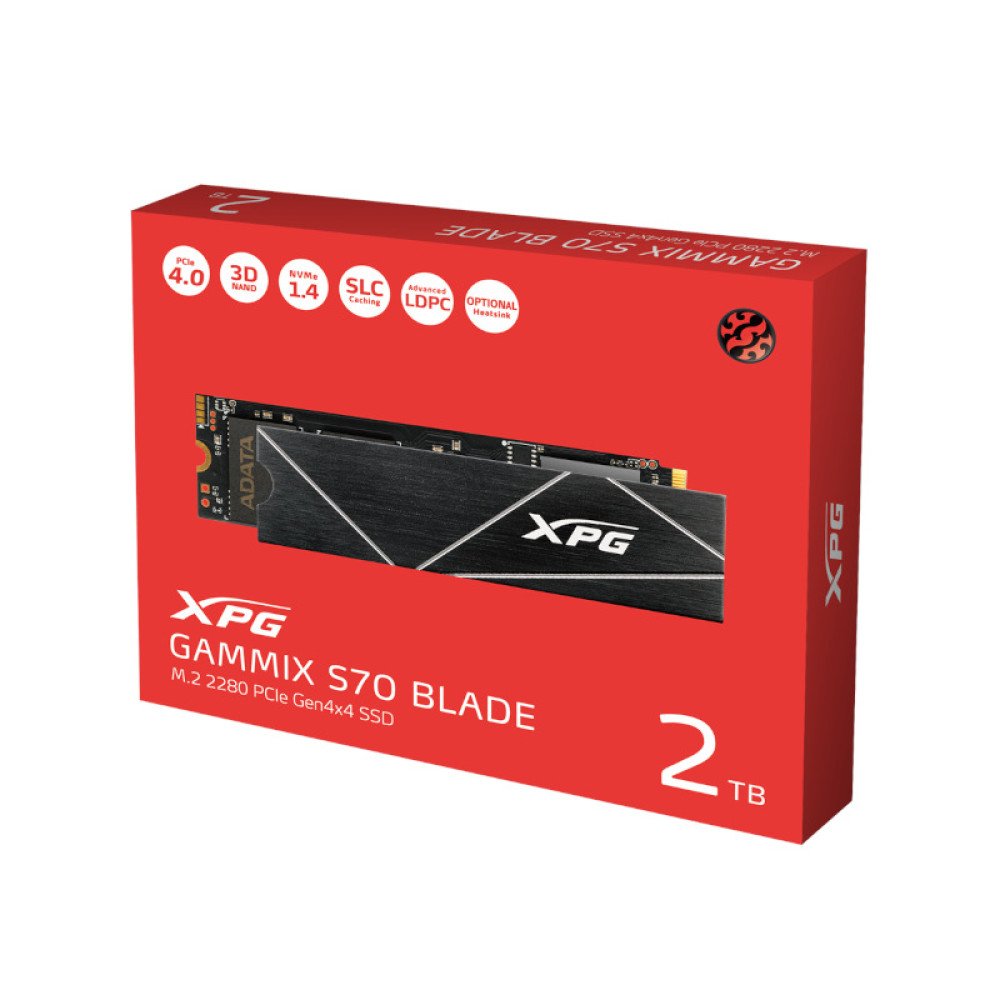 XPG GAMMIX S70 Blade M.2 NVME 2TB PCIe Gen4 2280 Internal Gaming SSD