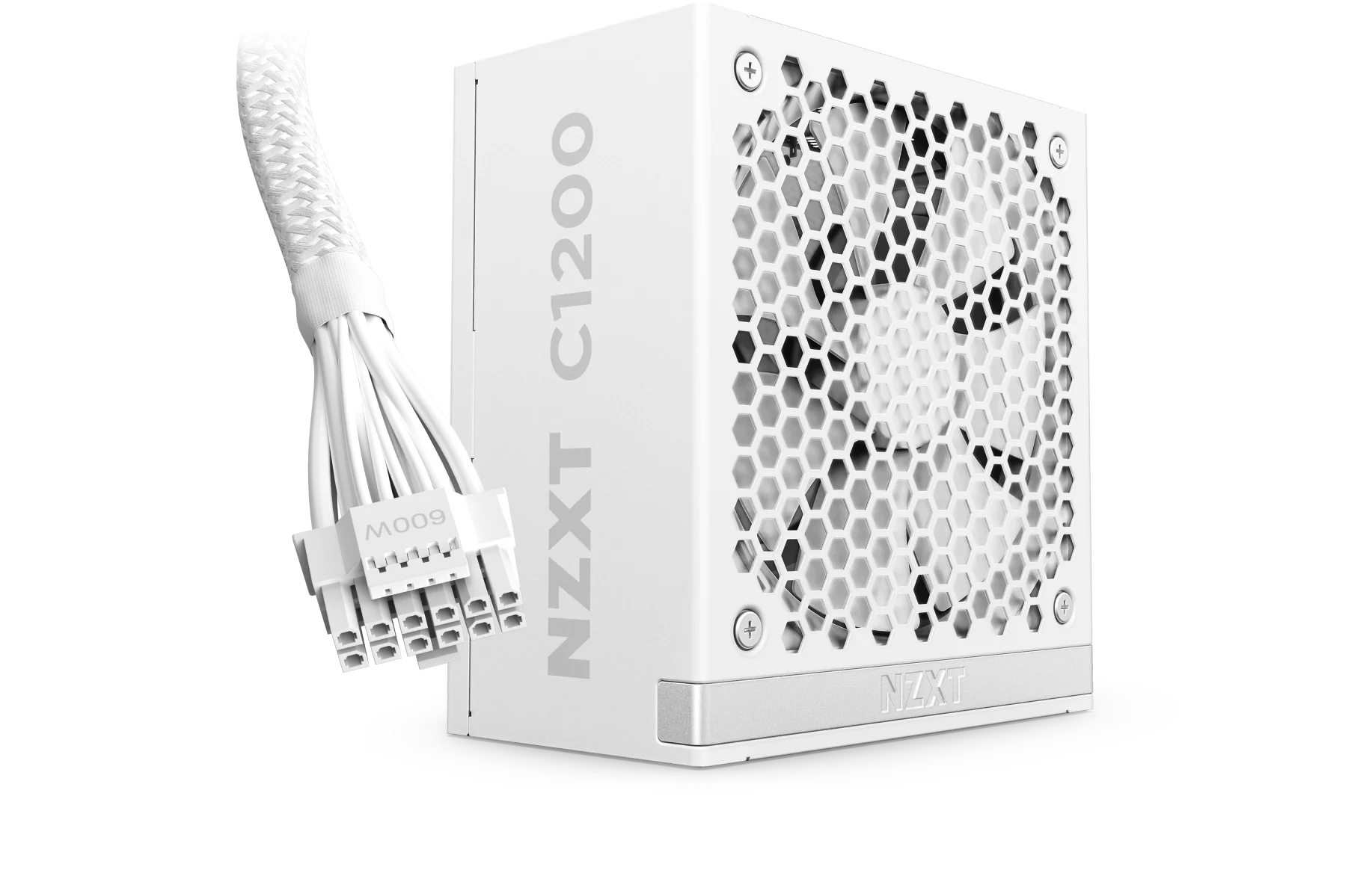 NZXT C1200 Gold 1200 Watts 80 Plus Gold Fully Modula ATX 3.1Gaming Power Supply White - Image 2
