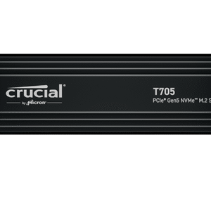 Crucial T705 1TB PCIe Gen5 NVMe M.2 SSD with heatsink
