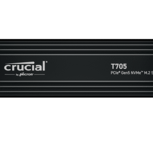 Crucial T705 2TB PCIe Gen5 NVMe M.2 SSD with heatsink