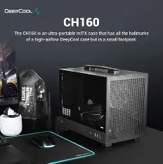 DEEPCOOL CH160 Mesh M-ITX Mini Tower Case (Black)