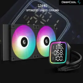 Deepcool LD240 240mm ARGB AIO Liquid Cooler With LCD (Black) - Image 2