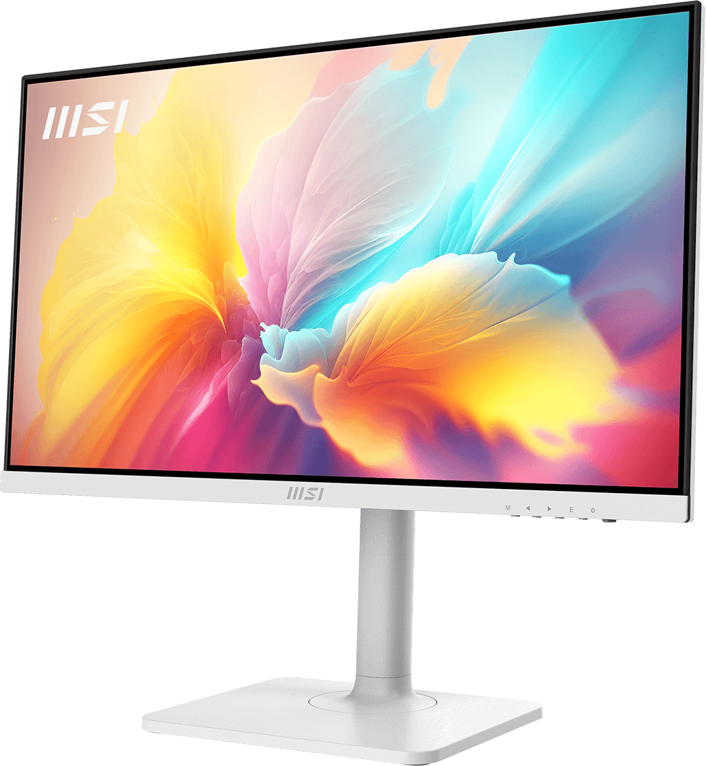 MSI Modern MD2412PW 24" FHD IPS Panel 100Hz HDR Ready Built-in Speakers Professional Monitor White