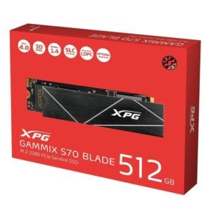 XPG ADATA GAMMIX S70 Blade M.2 NVME 512GB PCIe Gen4 2280 Internal Gaming SSD