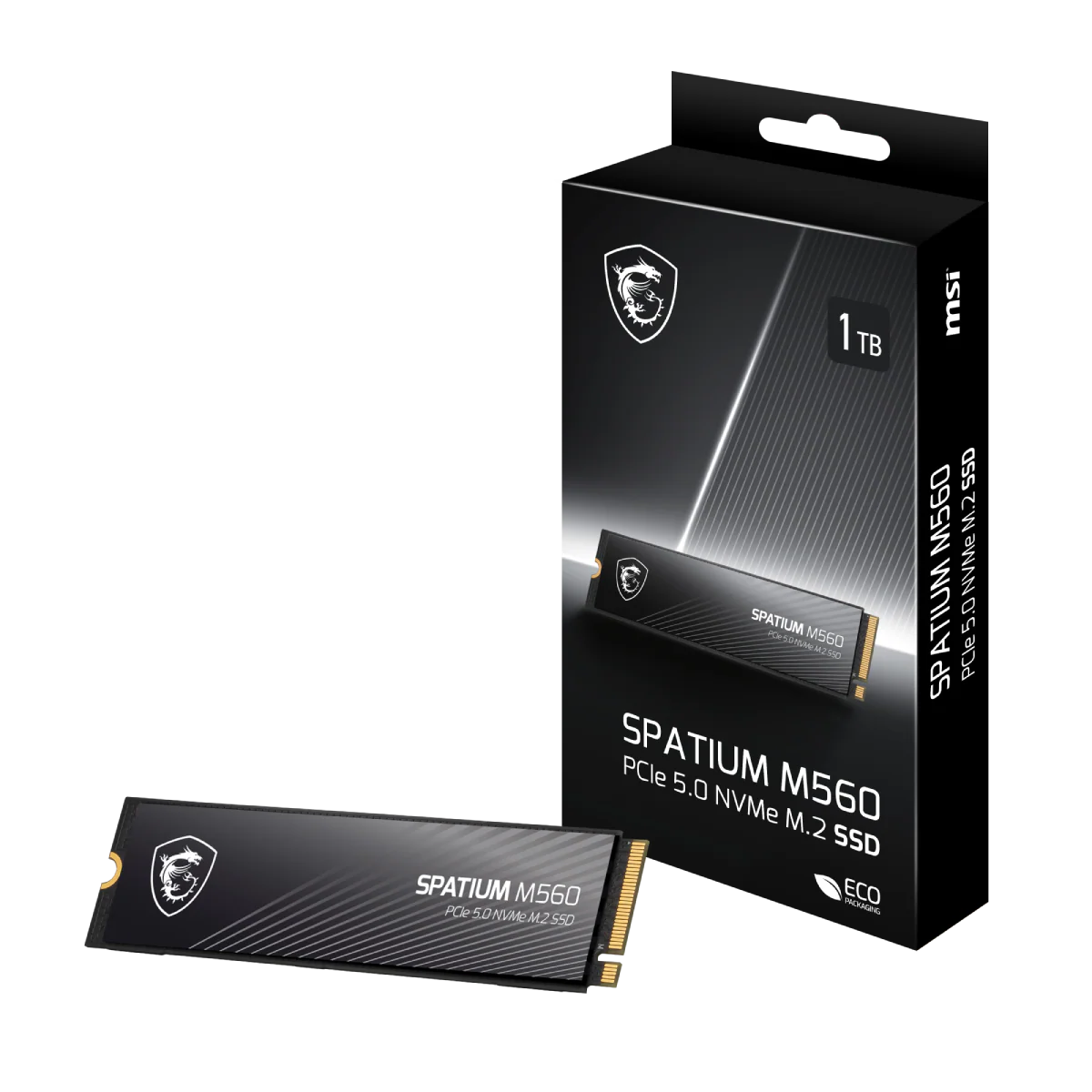 MSI SPATIUM M560 PCIe 5.0 NVMe M.2 1TB Portable SSD - Image 2