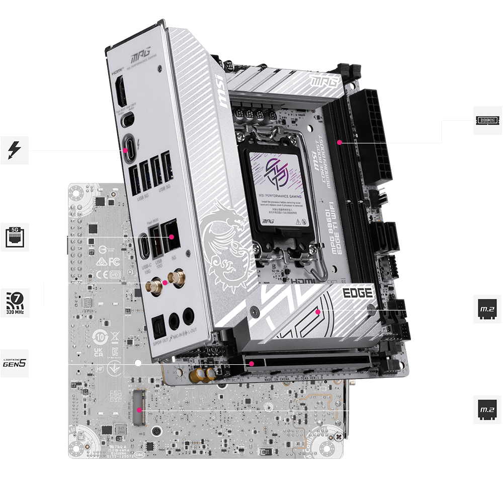 MSI MPG B860I EDGE TI WIFI Motherboard - Image 3