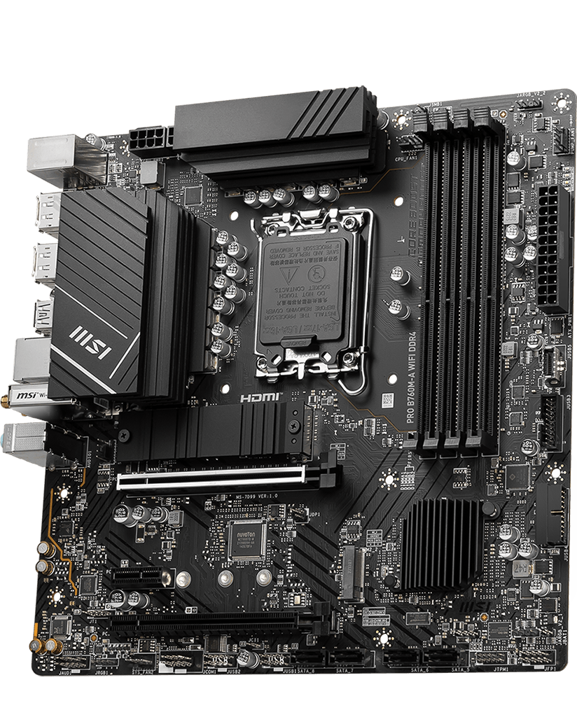 MSI PRO B760M-A WIFI DDR4 Motherboard - Image 2