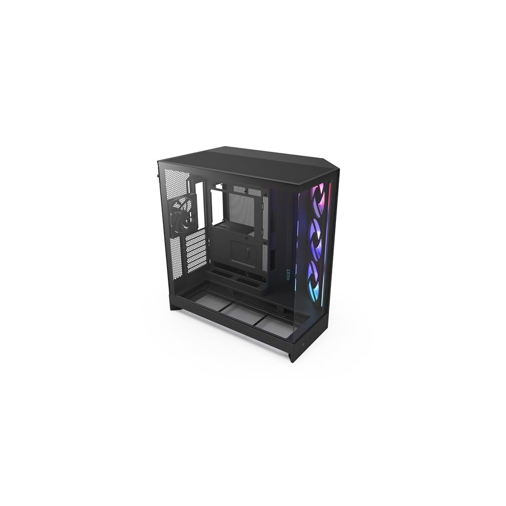 NZXT H9 Flow RGB (2025) Large Dual-Chamber Mid-Tower Gaming Cabinet - Black - Image 3