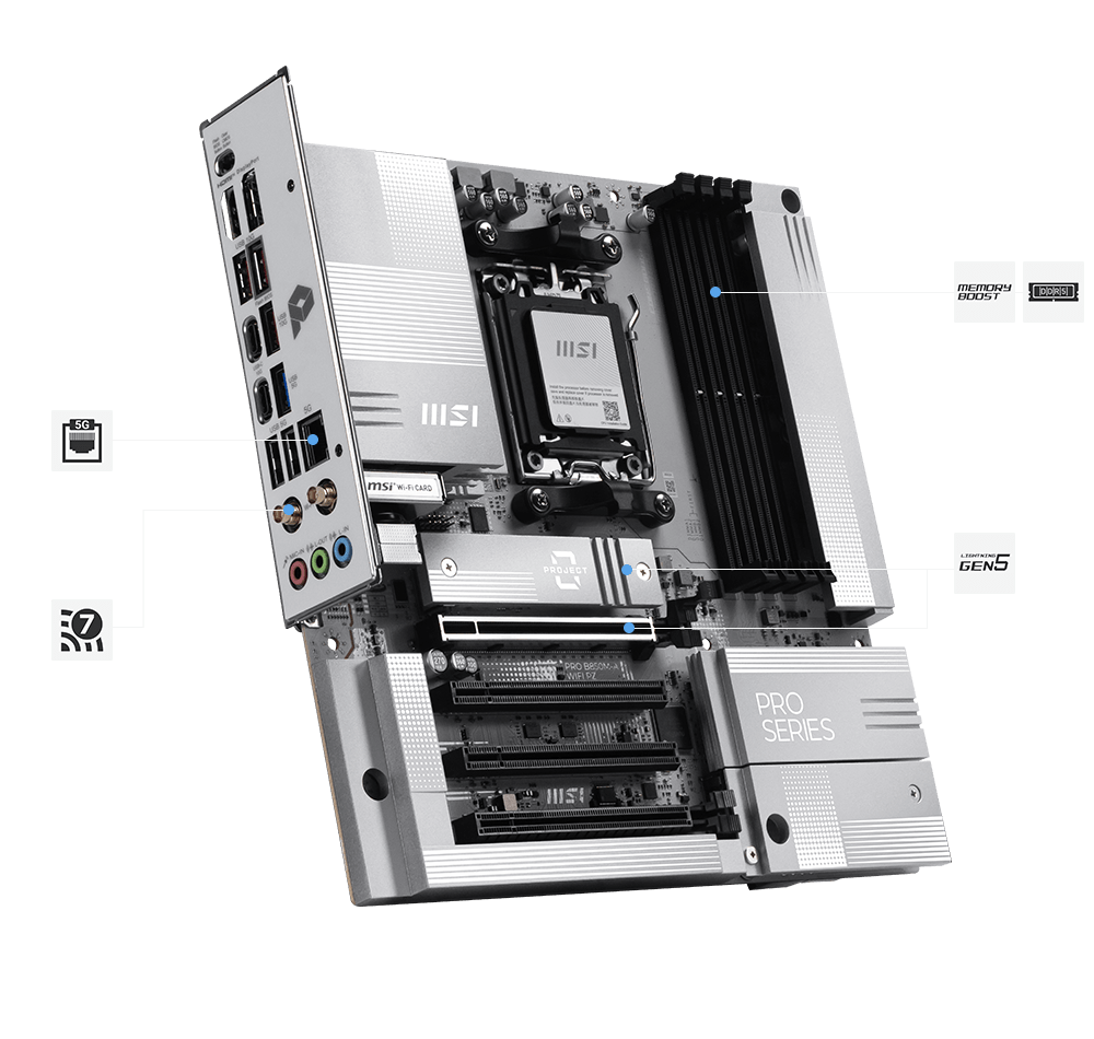 MSI PRO B850M-A WIFI Motherboard - Image 3