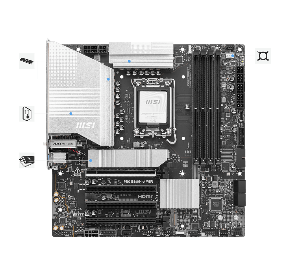 MSI PRO B860M-A WIFI Motherboard - Image 2