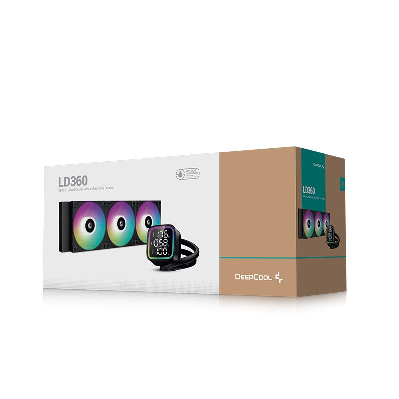 Deepcool LD360 CPU Liquid Cooler 360mm ARGB CPU Liquid Cooler with Display Liquid Cooling All in one Cooler (Black) - Image 2