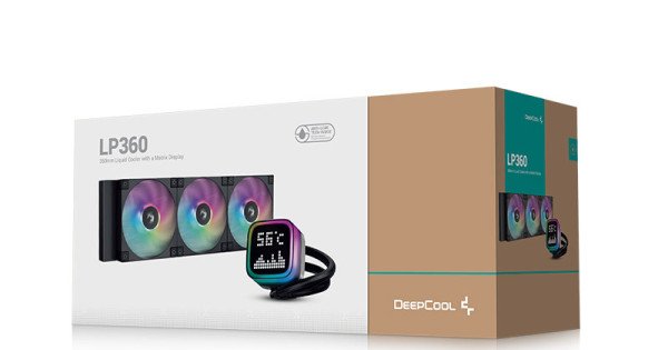 Deepcool LP360 ARGB AIO Liquid Cooler With Dot-Matrix Screen (Black) - Image 2