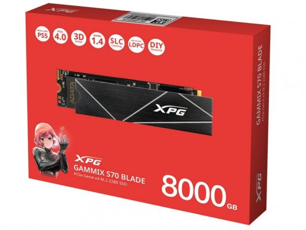 Adata XPG Gammix S70 Blade 8TB M.2 NVMe Gen4 Internal SSD