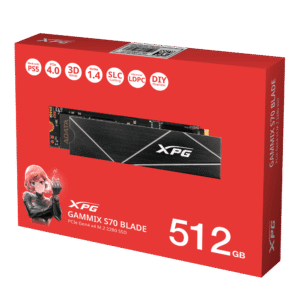 XPG ADATA GAMMIX S70 Blade M.2 NVME 512GB PCIe Gen4 2280 Internal Gaming SSD