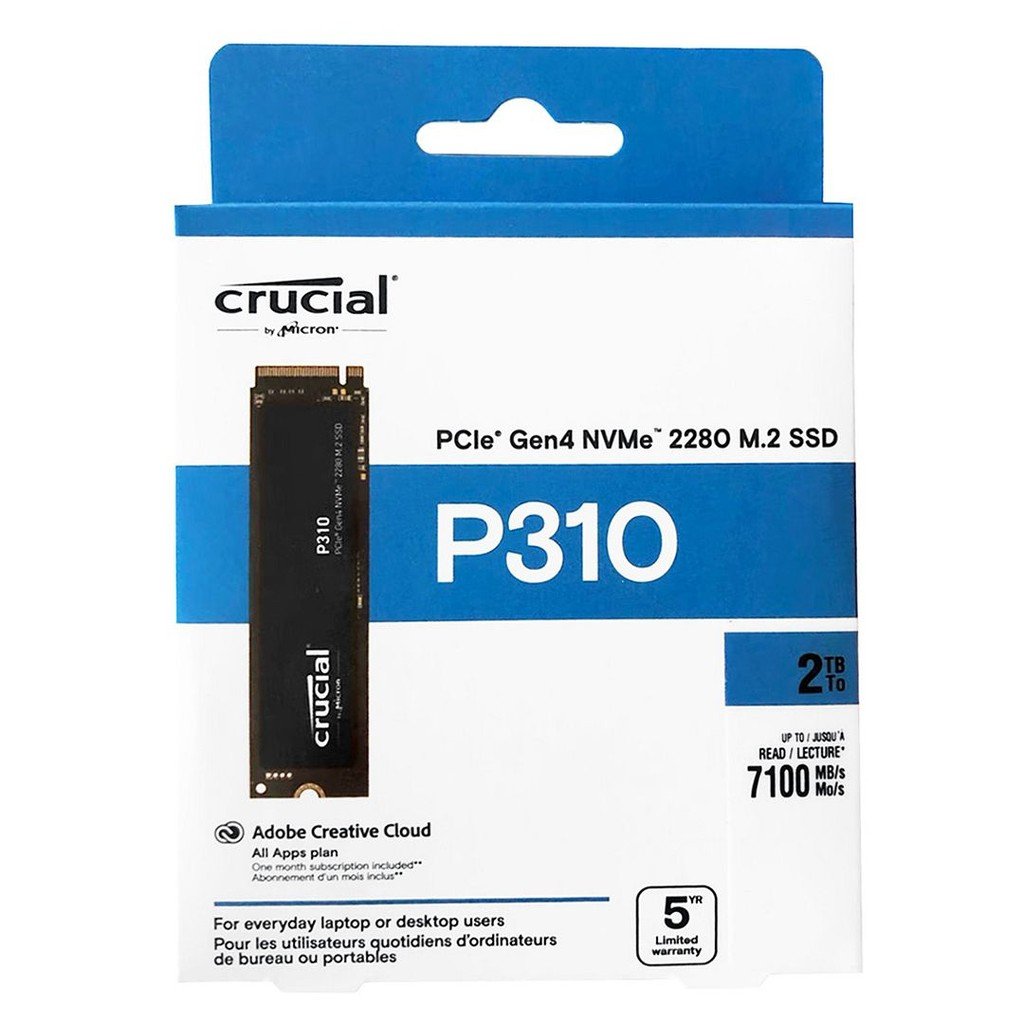 Crucial P310 2TB PCIe Gen4 NVMe 2280 M.2 SSD - Image 2